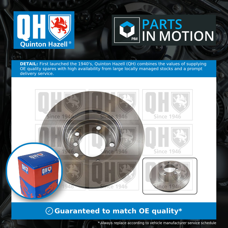 2x Brake Discs Pair Vented fits BMW 525D E39 2.5D Front 00 to 04 296mm Set QH