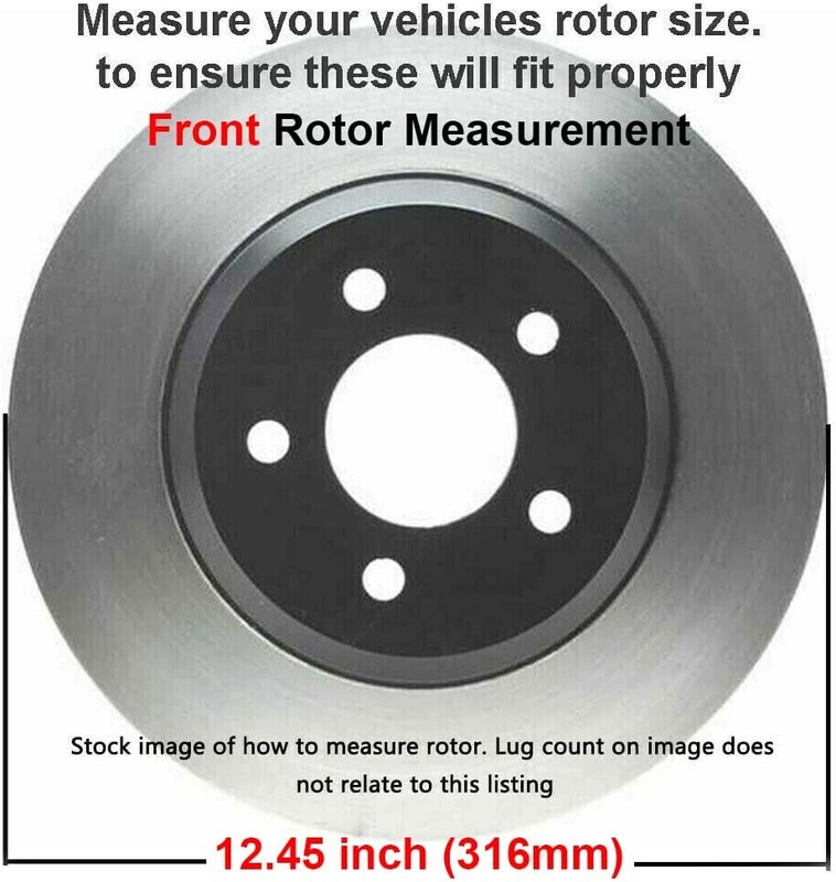 5-Lug Front & Rear Brake Pads Rotors for 2011 2012 2013 2014 Ford Mustang gallery