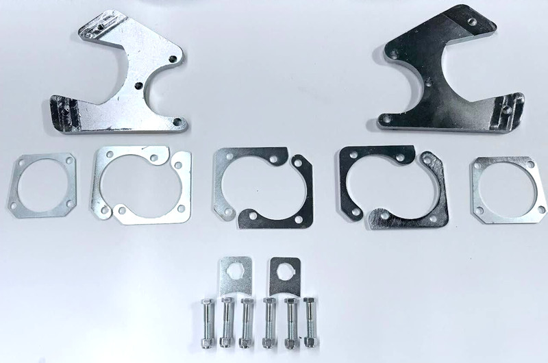 Large GM 10 12 Bolt Rear Disc Conversion Brake Bracket Kit w/ Hardware