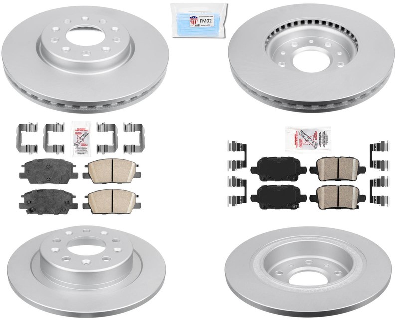 300MM Coated Disc Brake Rotors Fits 2018-2021 Chevrolet Equinox J60 Braking