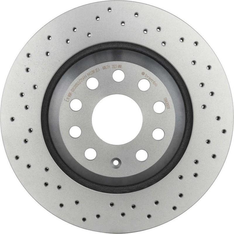 Disc Brake Rotor-Premium Xtra Cross Drilled UV Coated Rotor Brembo 09.A200.1X