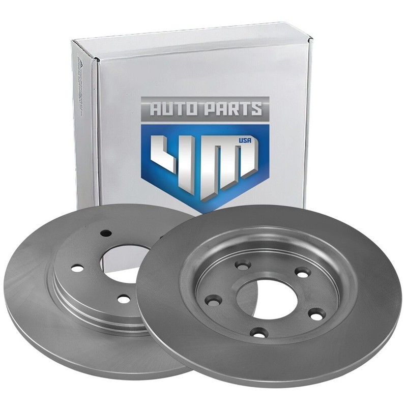 4M Auto Parts Rear Solid Brake Rotors For Chrysler Town & Country 16-08; 305mm
