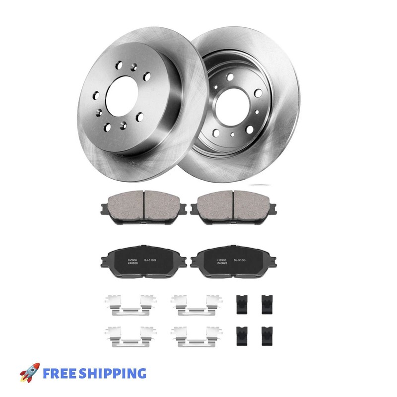 Front Rotors+Ceramic Pads Kit Fits Toyota Sienna 2004-2010 Direct Replacement