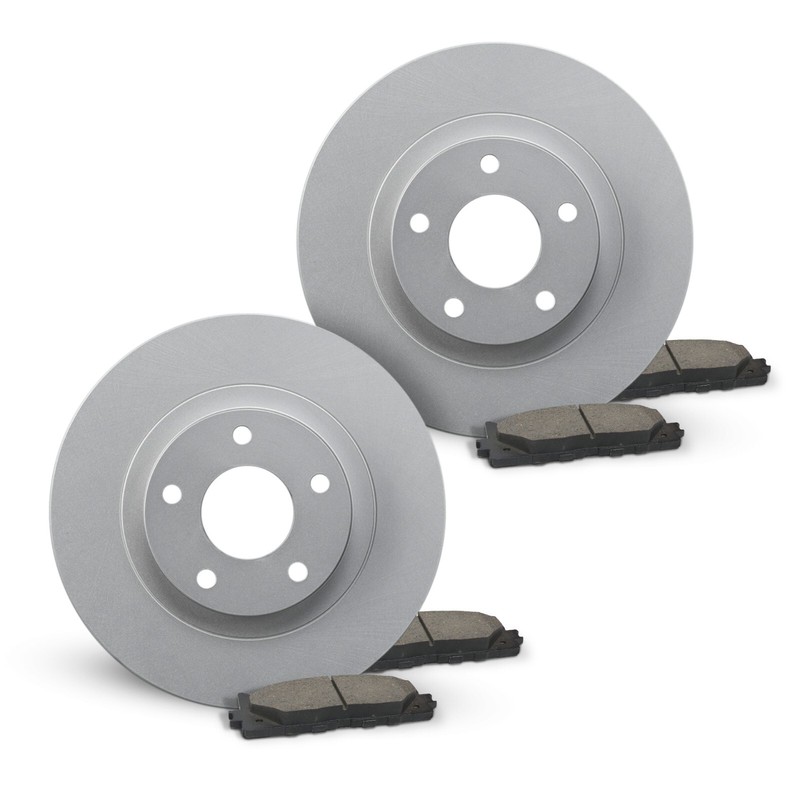Front Geomet Brake Rotors + Pads for 2010-2017 Chevy Equinox GMC Terrain