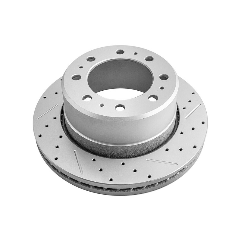 8 Lug 358mm Rear Drilled Slotted Brake Rotors for Dodge Ram 2500 3500 gallery