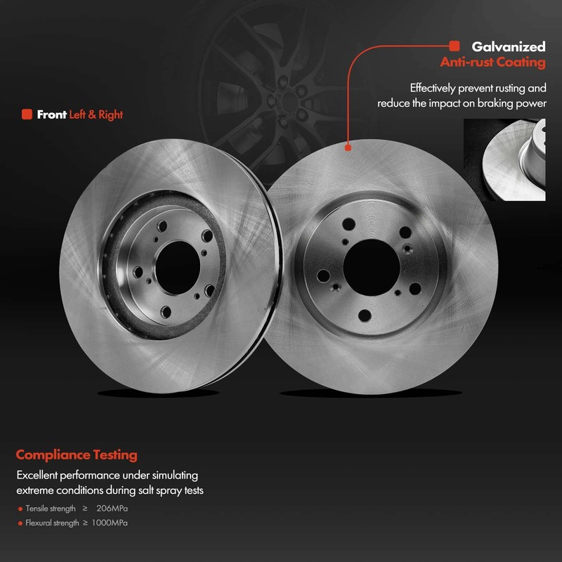 Front & Rear Disc Brake Rotor & Ceramic Brake Pad for Honda Ridgeline 06-11 3.5L gallery