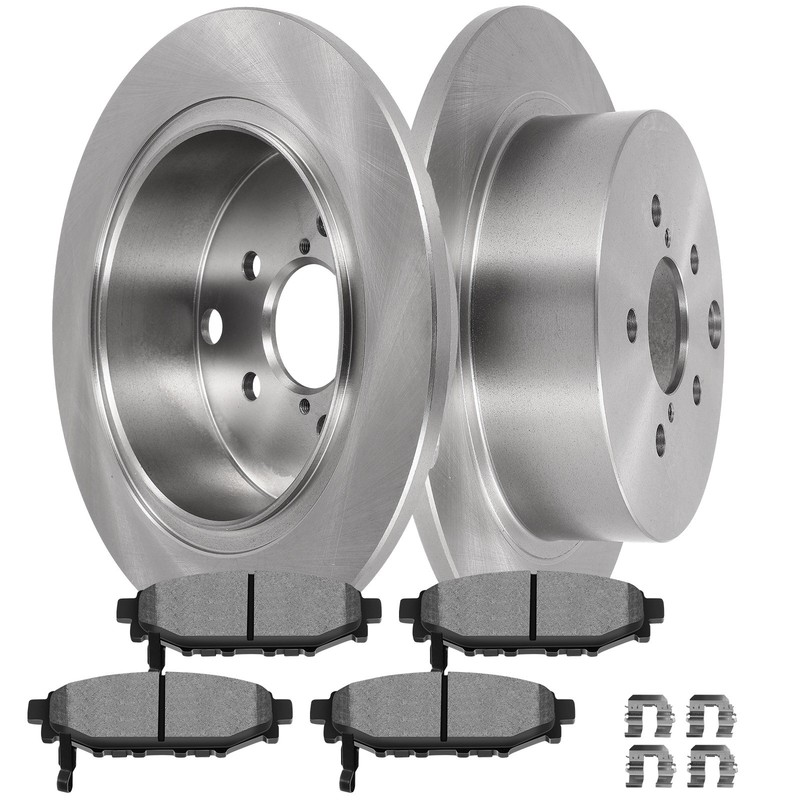 Rear Brake Rotors And Ceramic Pads Fits Subaru For Forester 2014 – 2018 2.5L