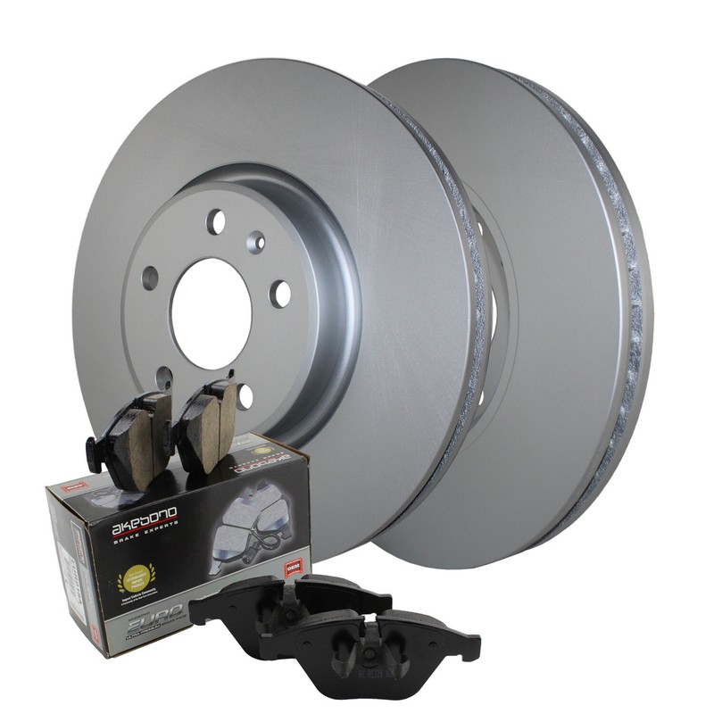 Front Brake Kit 320mm Disc Rotors Akebono Ceramic Pads For A4 A5 Quattro allroad