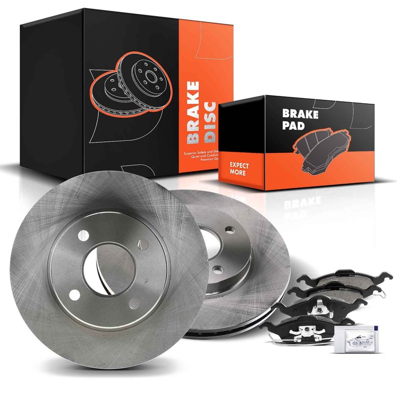 Front Sides Disc Rotors & Ceramic Brake Pads for Ford Focus 2000 2001 2002-2004