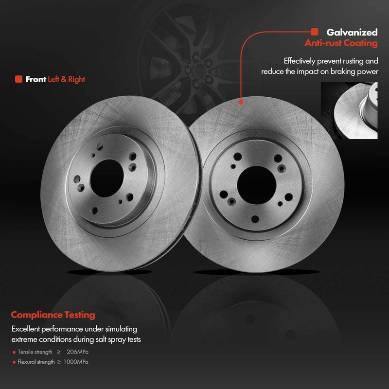 Front Disc Brake Rotors & Ceramic Brake Pads for Honda Civic 12-15 CR-V 05-06 gallery