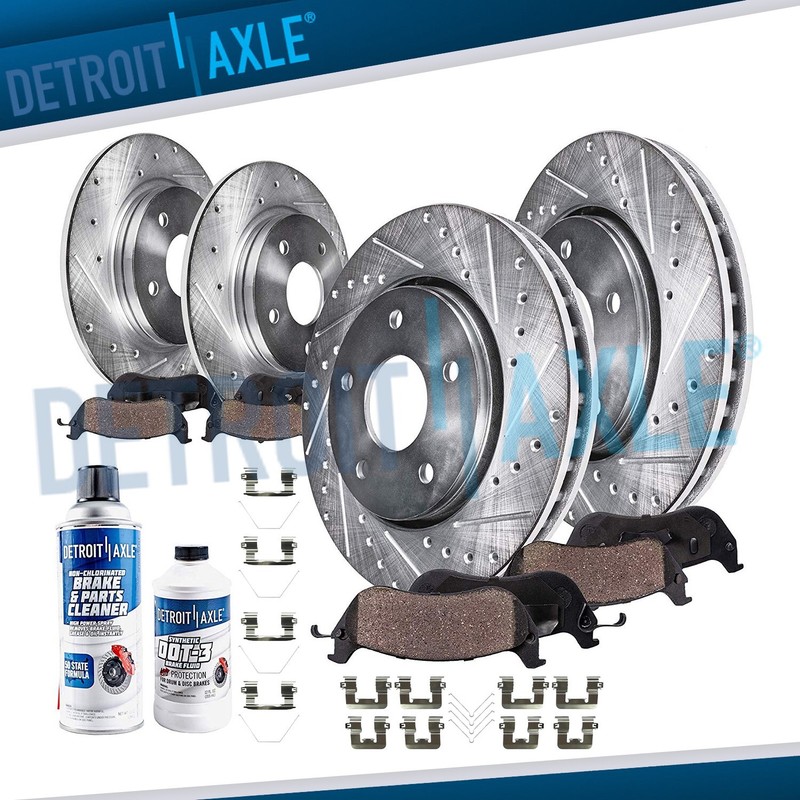 10pc Front Rear Drilled Brake Rotors Brake Pads for 2019-2022 Hyundai Veloster N
