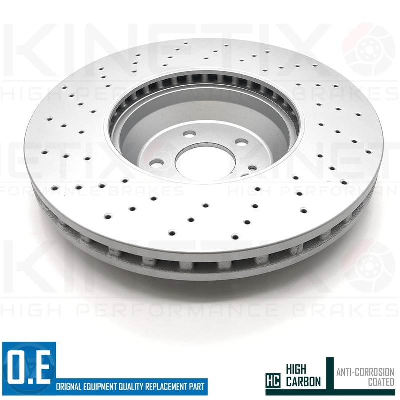 FOR MERCEDES E200 E200d E220d E300de E300e AMG LINE FRONT BRAKE DISCS PAIR 370mm gallery