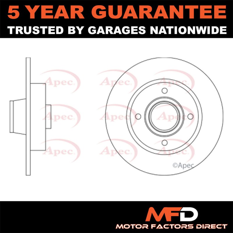 Fits DS DS3 Peugeot 2008 Citroen C4 Cactus 208 MFD Rear 1x Brake Disc