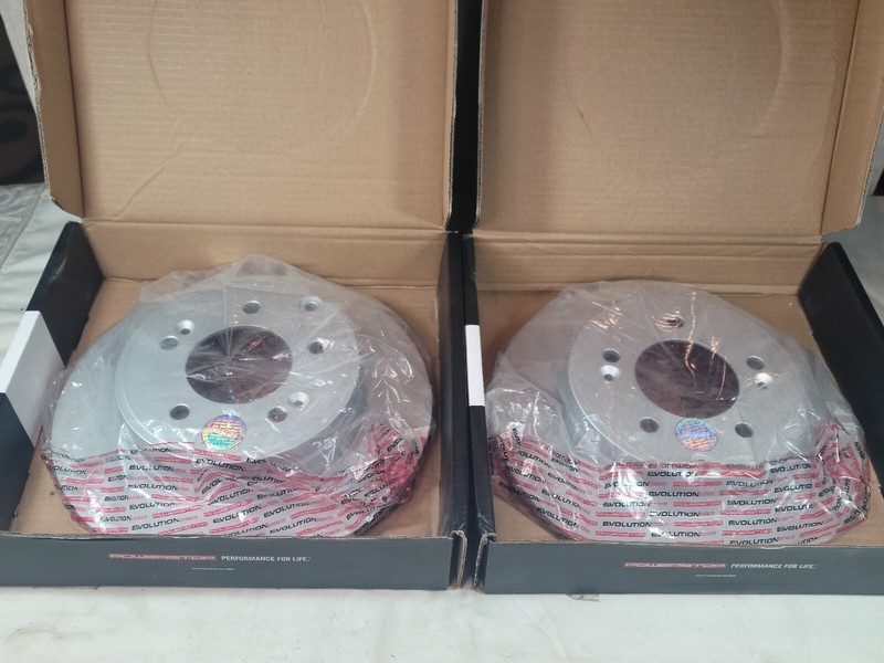 Power Stop Evolution JBR1337EVC Geomet Coated Rear Brake Rotors, Hyundai - NEW gallery