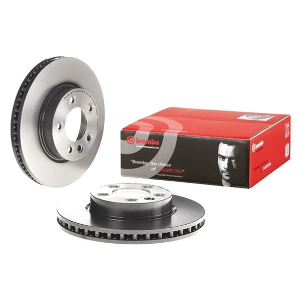 For Porsche Cayenne 03-10 Brake Rotor UV Coated Plain Vented Front Passenger
