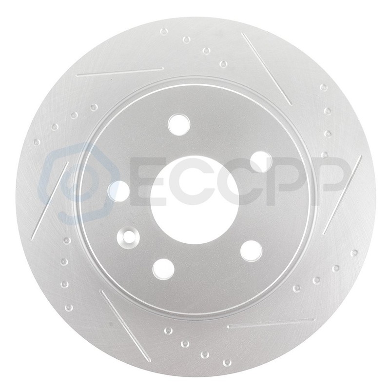 Front and Rear Drilled & Slotted Brake Rotors For Chevrolet Cruze 2011 - 2013 gallery