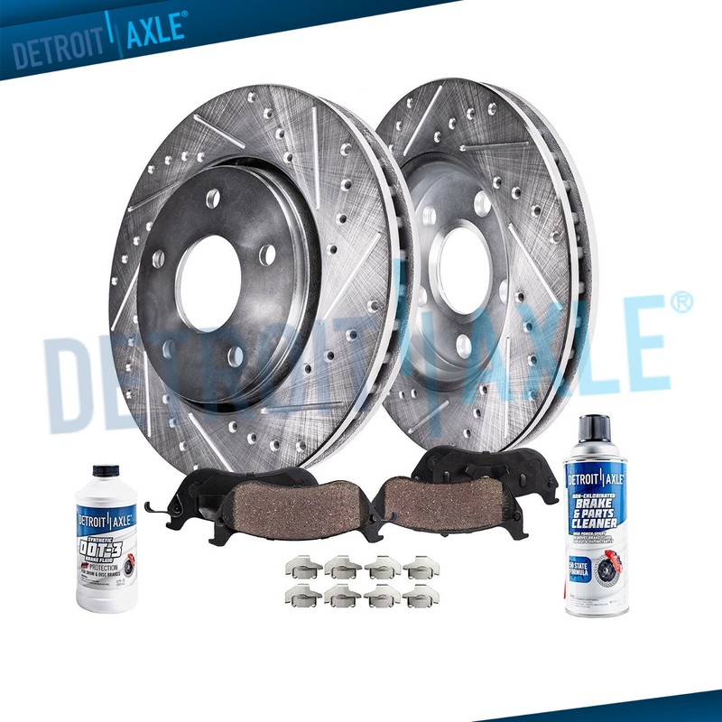 288mm Front Drilled Brake Rotor Ceramic Pad for 1995-1998 Audi A4 A6 Quattro 2WD