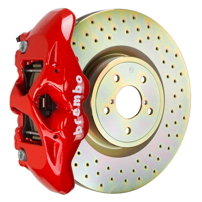 Brembo GT Brake Kit Front 4 Piston Red Drilled 326×30 1-Piece For 15+ WRX VA