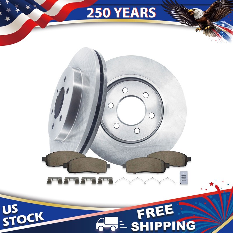 For 2004-2008 Ford F-150 2006-2008 Mark LT Front Brake Rotors Pads 4WD 4×4
