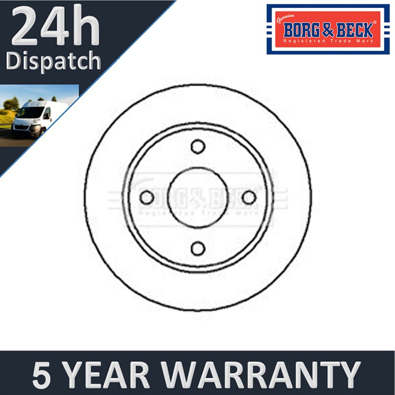 Fits Ford Ka Fiesta 1.2 1.3 1.4 1.8 D 1x Brake Disc Front Borg & Beck