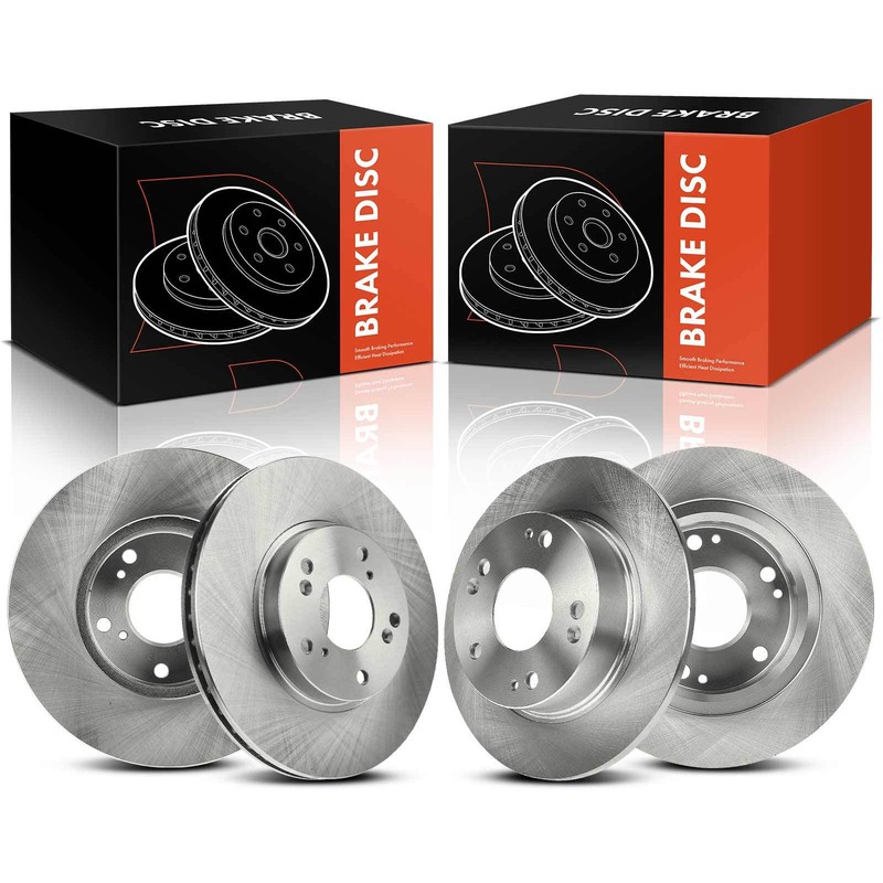 Front & Rear Disc Brake Rotors for Honda Accord 2003 2004 2005 2006 2007 L4 2.4L
