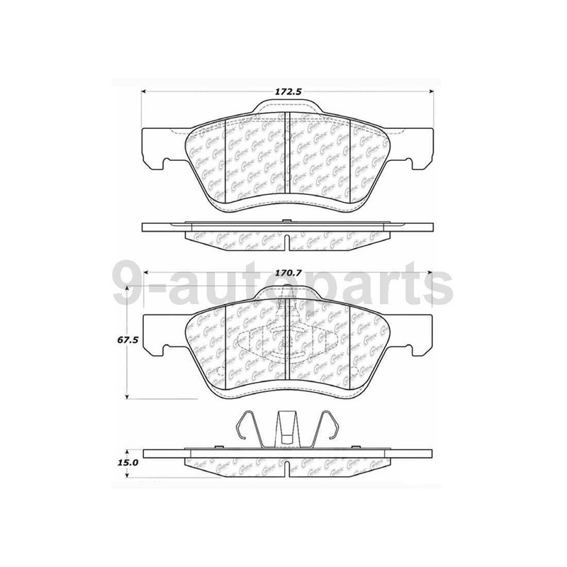 Front Disc Brake Rotors + Ceramic Brake Pads For 2005 2006 2007 Ford Escape gallery