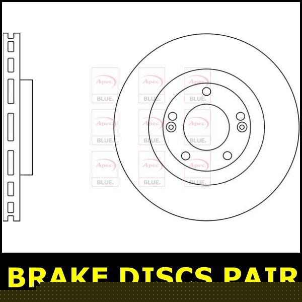 Brake Discs Pair Front FOR HYUNDAI i30 128bhp 1.6 11->15 CHOICE2/2 Diesel Blue gallery