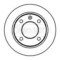 2x Brake Discs Pair Solid Rear 224mm BBD4975 Borg & Beck Set 95667811 Quality gallery