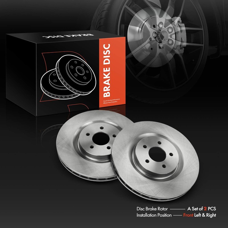 2x Front Driver & Passenger LH & RH Disc Brake Rotors for Ford Mustang 2007-2014 gallery
