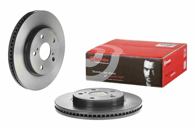 2X Brembo 09.E229.11 Front Vented Brake Discs Fits Toyota Corolla Swace Yaris Cr