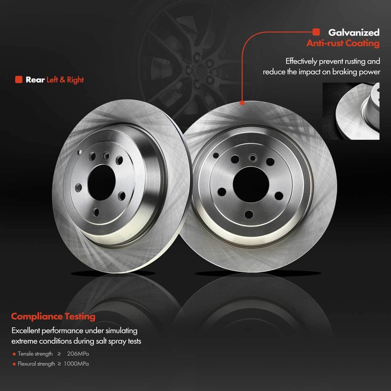 6x Rear Disc Rotors&Ceramic Brake Pads for Mercedes-Benz ML320 R350 ML450 ML500 gallery
