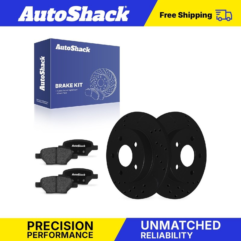 Rear Drilled Slotted Brake Rotors Ceramic Pads for Chevrolet, Malibu 2004-2012