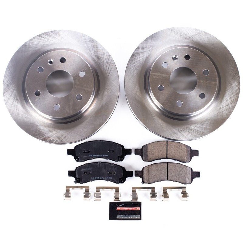 KOE4466 Powerstop Brake Disc and Pad Kits 4-Wheel Set Front & Rear for Chevy gallery