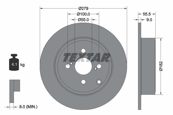 Textar 92126303 Brake Disc for Toyota gallery