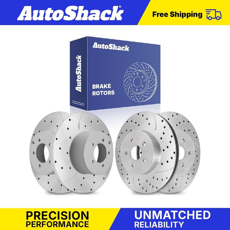 Front Rear Drilled Slotted Brake Rotors for Toyota, Corolla 2005-2006