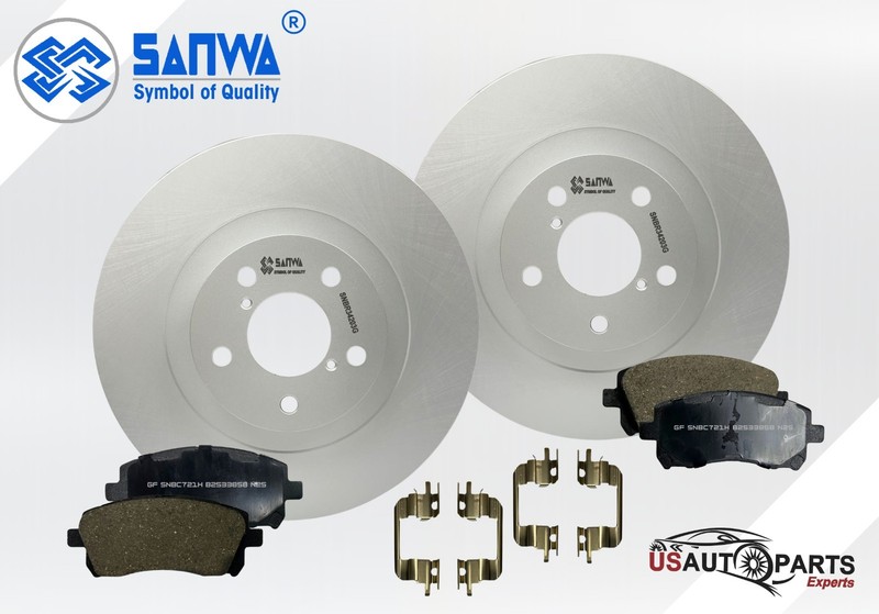 FRONT BRAKE ROTOR VENTED GEOMET COATED &CERAMIC PAD KIT 294 MM FOR SUBARU 01-03