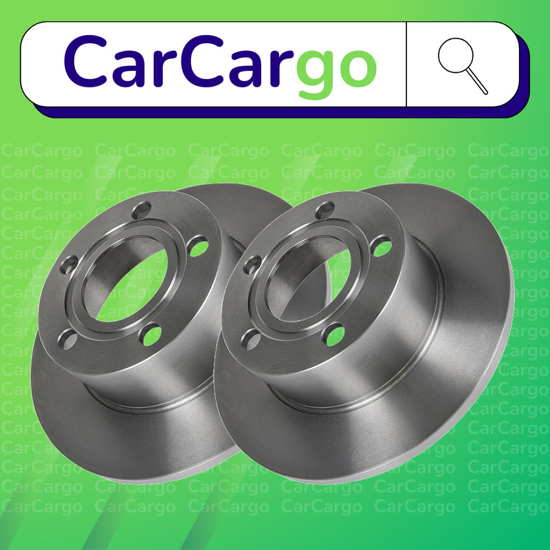 Premium Solid Rear Brake Discs Pair For Audi 100 2.0 E 1990-1994 245 mm