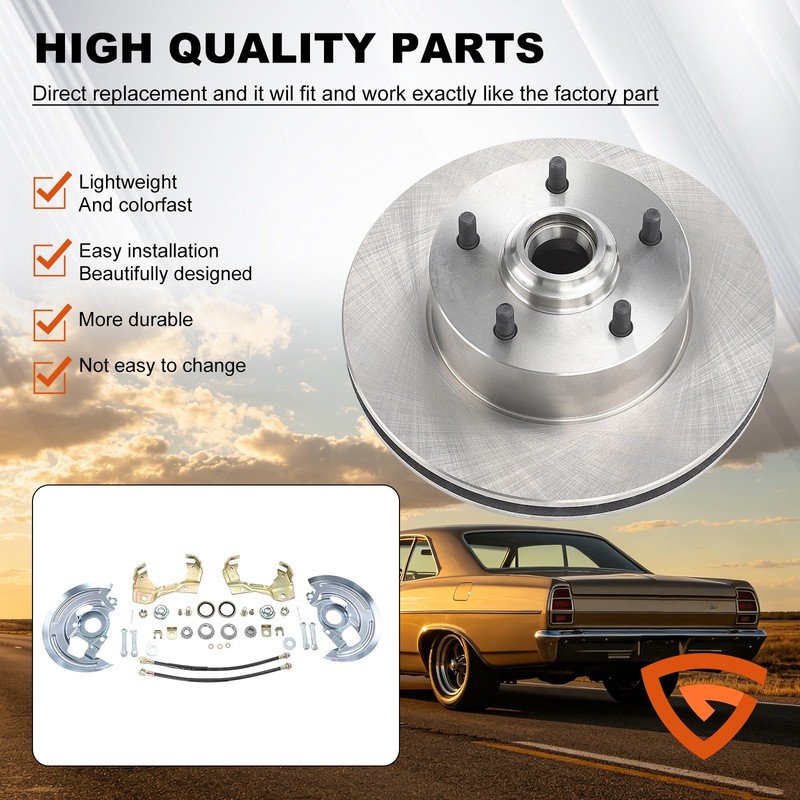Front Disc Brake Conversion Kit for Deluxe Front Disc Brake Power Brake Booster gallery