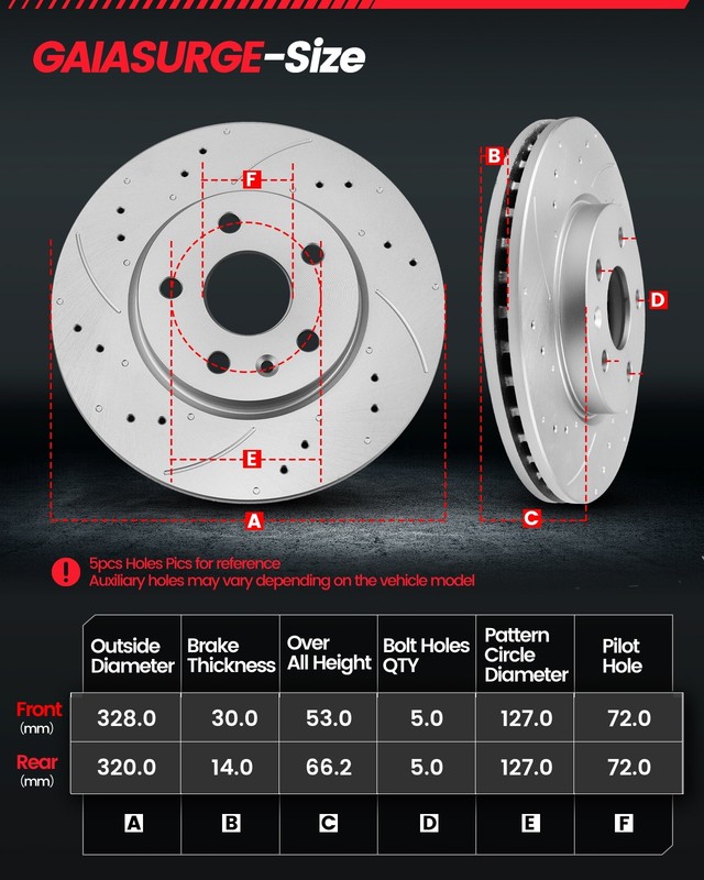 Front Rear Brake Rotors Brake Pads For 2005-2010 Jeep Grand Cherokee Commander gallery