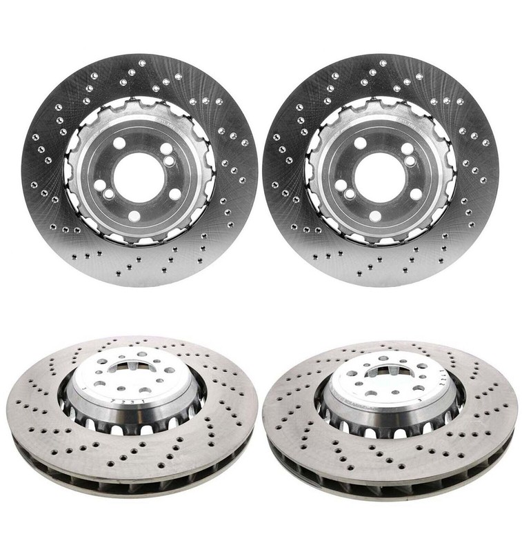SHW Performance Front 400mm Rear 370mm Drilled Brake Disc Rotors Kit For BMW F87
