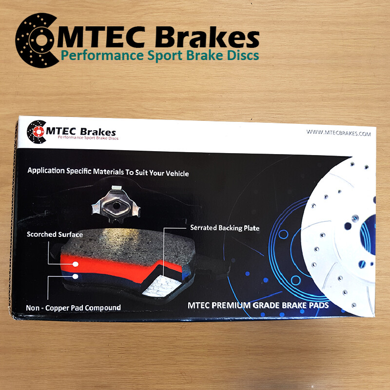 For Nissan 350z Roadster 03-10 Drilled Grooved Front Brake Discs & Mtec gallery