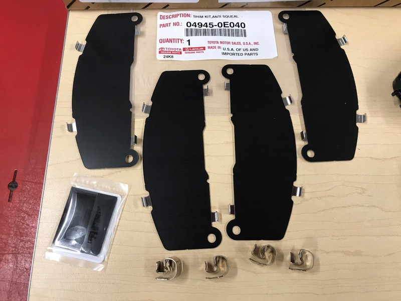 2010-2015 LEXUS RX350 RX450H OEM GENUINE FRONT BRAKE ROTORS, TCMC PADS & SHIMS gallery