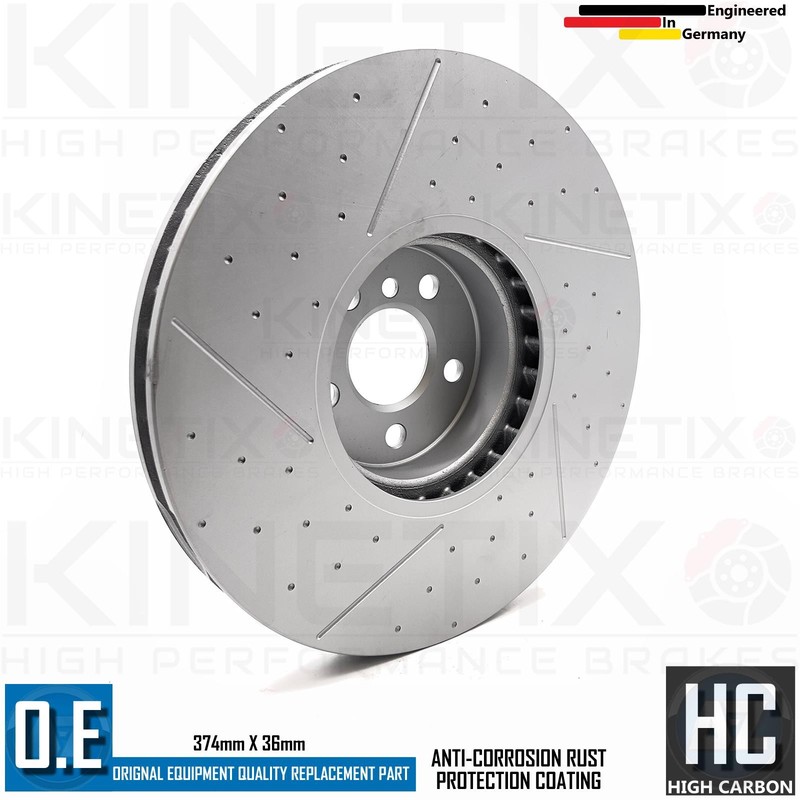 FOR BMW X7 40i G07 M SPORT FRONT BRAKE DISCS BREMBO PADS SENSOR 374mm x 36mm gallery