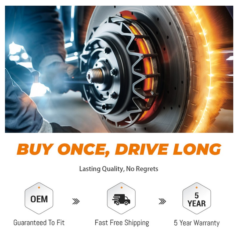 315 mm Rear Drilled Rotors for Chevy Traverse Blazer GMC Acadia Cadillac XT5 gallery