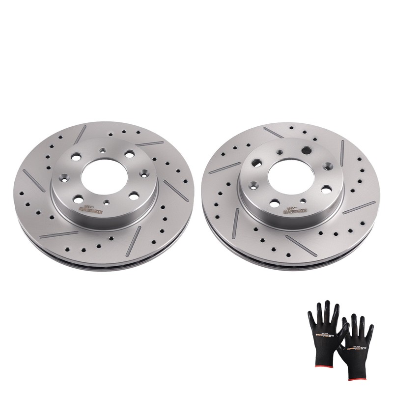 Front Left&Right Side Brake Rotors for Honda Civic 1990-2000/Civic Del Sol 93-97