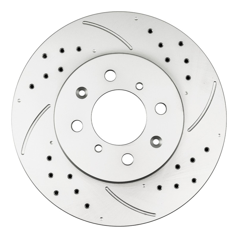 2PC Front Drilled Slotted Brake Rotors For Honda 2007-2012 Fit 2001-2005 Civic gallery