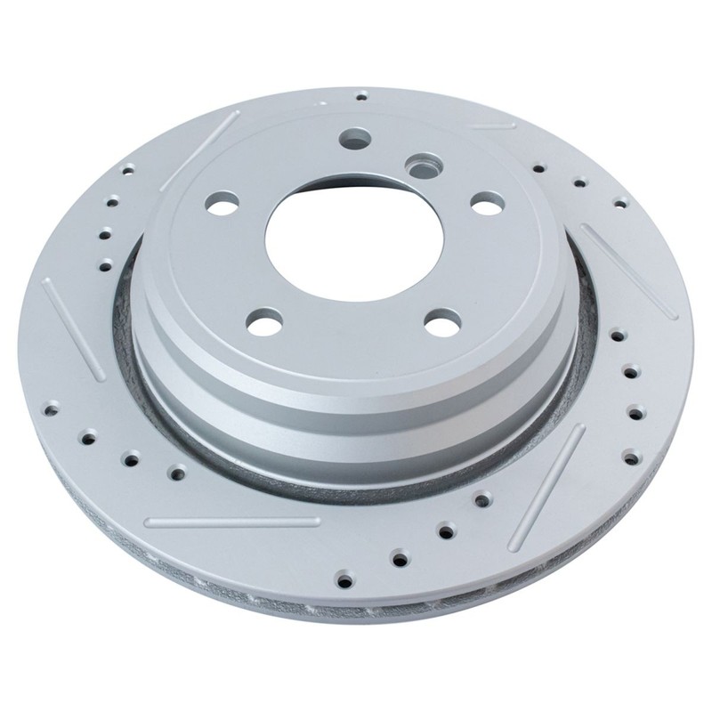 TRQ Rear Ceramic Brake Pad & Vented Performance Rotor Kit for BMW E39 5 Series gallery