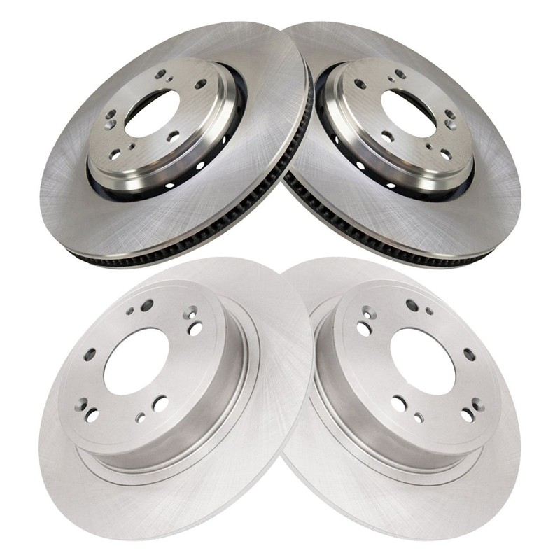 TRQ Front & Rear Brake Rotors Set for 2017-2022 Acura ILX 2016-2017 Honda Accord gallery