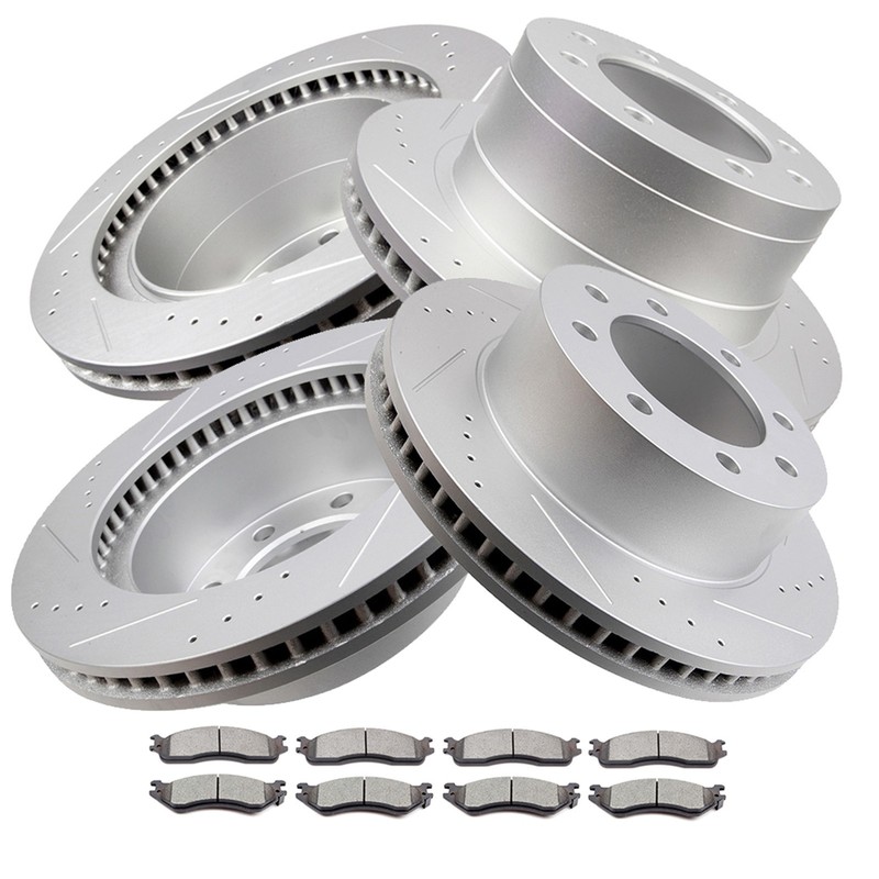 Front Rear Drilled Slotted Brake Rotors 2011 For Infiniti M35h For Nissan Murano