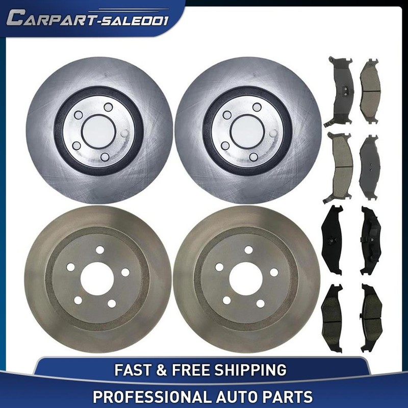 Front Rear Disc Brake Rotors Brake Pads Kit for 1991 Chrysler Imperial 3.3L